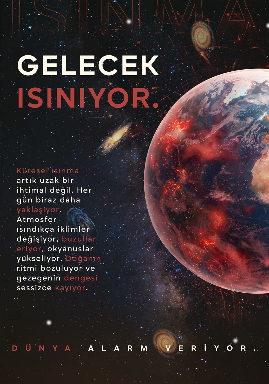 Gelecek sınıyor küresel ısınma afişi