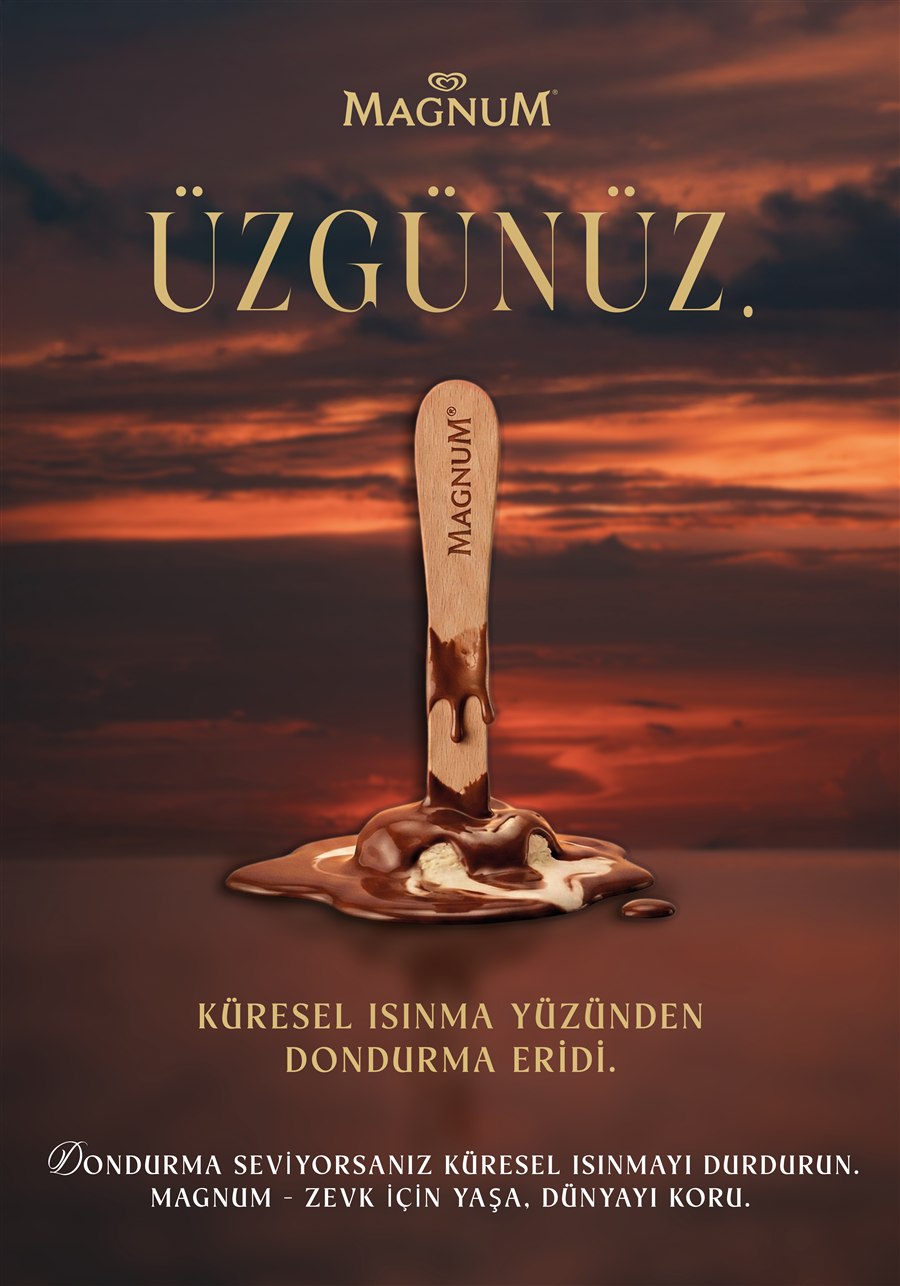 Küresel ısınma Magnum konsept afiş tasarımı