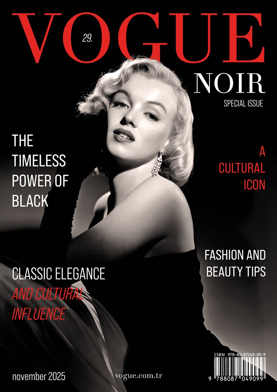 Vogue Noir dergi kapağı tasarımı