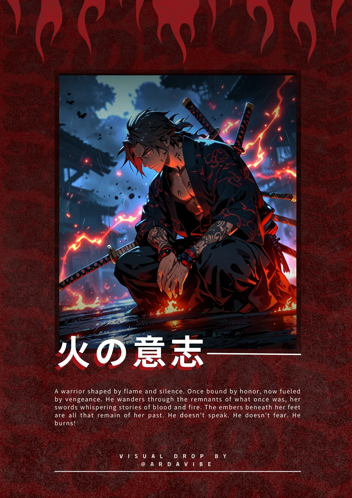 Japanese theme poster design