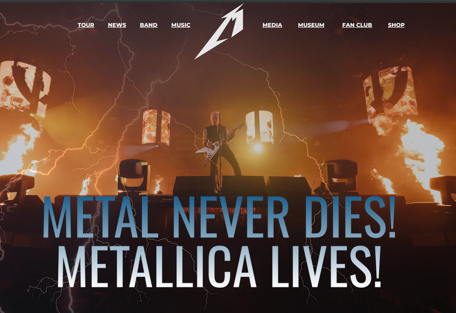 Metallica konsept website tasarımı